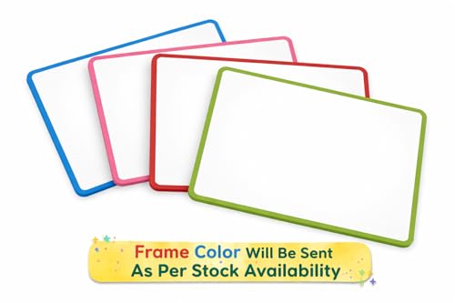 Image of YAJNAS 8x10 Inch Double Sided White Board Mini Slate for Kids Pre Writing Practice Drawing Writing Learning Board Educational Toy for Toddlers Preschool Nursery Children Reusable Whiteboard Slate