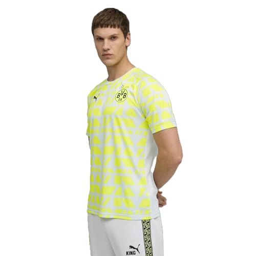 PUMA Maillot d’Avant-Match Borussia Dortmund Homme XL, Silver Mist Yellow Alert Gray