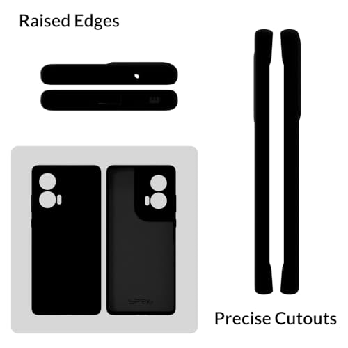 Image of SPRIG Compatible with Moto G96 TPEE Cover Premium Back Cover Drop Tested Shock Proof Mobile Case for Men, Women, Boys and Girls with Camera Protection (Black)
