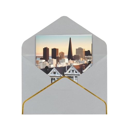 SKKNT San Francisco - Tarjetas de felicitación para todas las ocasiones, versátiles tarjetas en blanco con sobres, 4.5 x 6 pulgadas