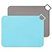 Tovagliette in silicone per bambini, tovagliette lavabili in lavastoviglie, tappetini da viaggio portatili per bambini, set di 2 (Grigio-blu)