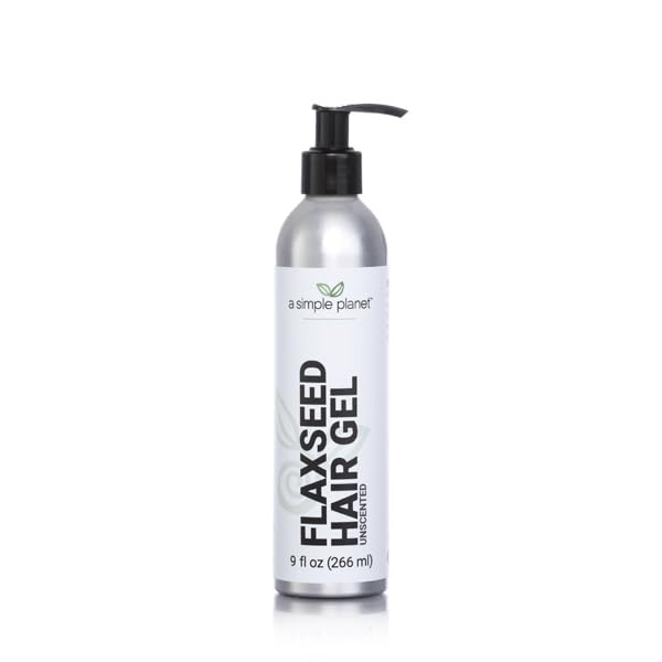 A Simple Planet Flaxseed Medium Hold Hair Gel, (9 Floz, Unscented)