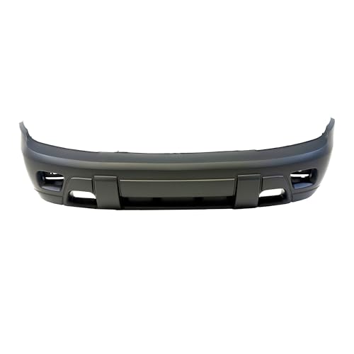 Image of FitParts Compatible with Chevrolet Trailblazer 2002-2007 Front Bumper Cover | Primed, With Fog Light Holes, Ready to Paint, OEM 88937047, GM1000639