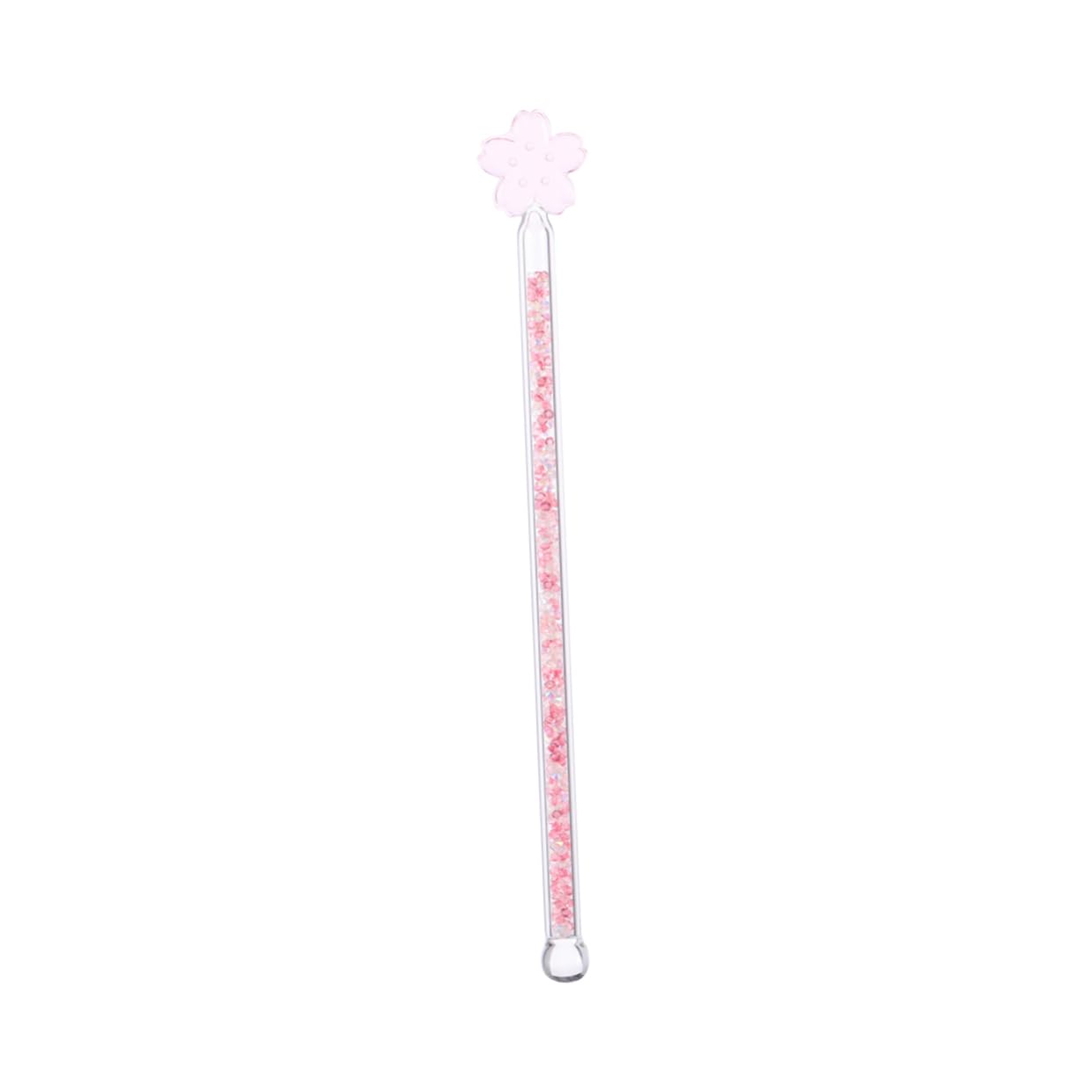 Ciieeo Round Shaped Glass Stir Stick Elegant Creative Stir Spoon for Mixing Drinks Bar Accessory for Home Restaurant Shop Smooth Non Slip Handle