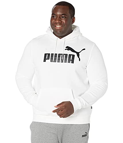 PUMA Moletom masculino Essentials Big Logo Fleece Bt, Branco, XGG
