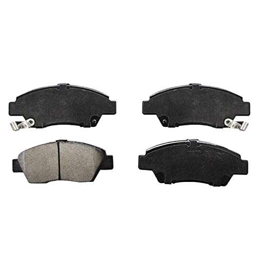 Image of Detroit Axle - 4pc Brake Kit for Honda Fit, Front Ceramic Brake Pads Rear Brake Shoes 2009 2010 2011 2012 2013 2014 2015 2016 2017 2018 2019 2020 Replacement