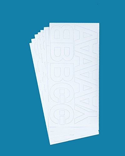 Westcott LetterCraft Permanent Vinyl Letters, White, Helvetica Font, 2-Inch Characters (PH2-CN W/15862)