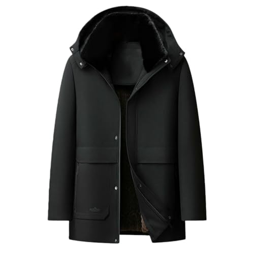 Veste d'hiver rembourrée manteau chaud homme coton épais doublure amovible