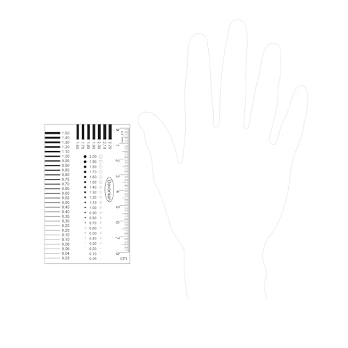 Devonian High-Precision Transparent Crack Width Ruler,Scratch and Spot Appearance Inspection Ruler (5 Pcs)