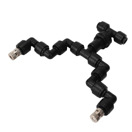 360 Degree Rotation Double Reptiles Sprinkler with Fine Misting Effect for Pet Feeding Box Silver