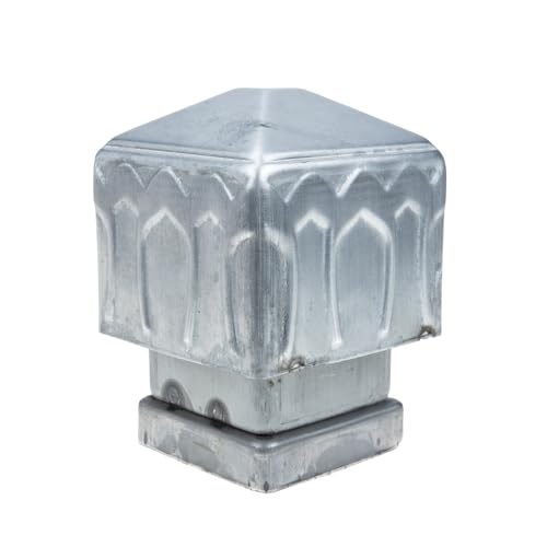 Yardenfun Capuchones de Poste de Hierro Decorativos para Barandillas Jardín Cubierta Metálica Resistente Anticorrosión para Vallas y Pasamanos Fácil Instalación y Seguro Color Plateado