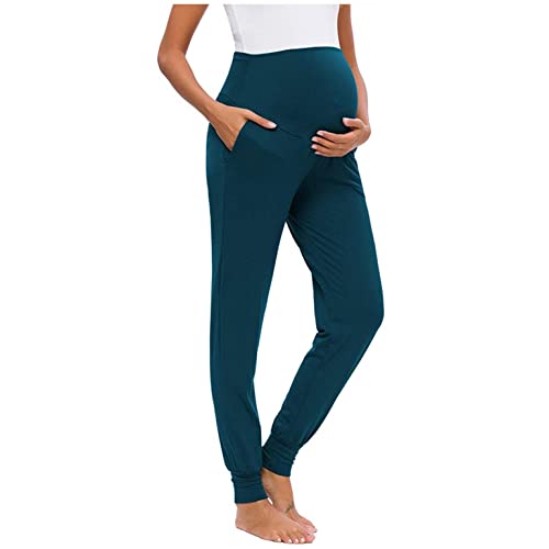 Chaconak Pantalons de Jogging Décontractés Camouflage pour Femmes de Maternité Pantalons de Détente Femme Enceinte Taille Haute élastique élégant Legging de Grossesse Sport Yoga Fitness