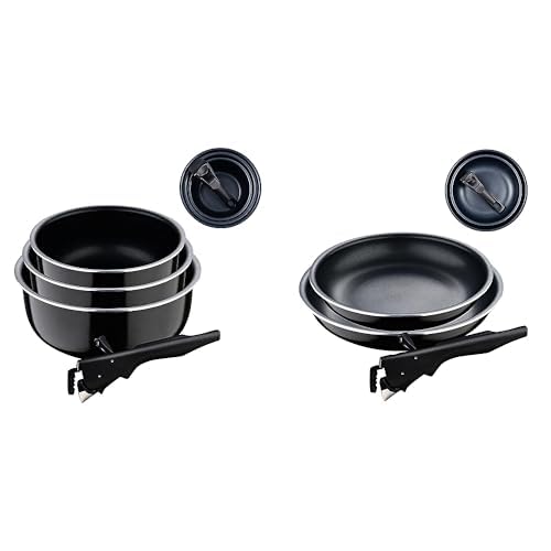 Imagen de Pack Bergner Click&Cook Black Edition: 3 Cazos y 2 Sartenes