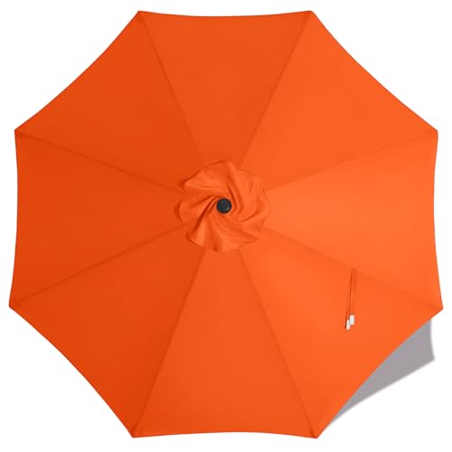 Image of MASTERCANOPY Patio Umbrella 11 ft Replacement Canopy for 8 Ribs-Orange Canopy Only