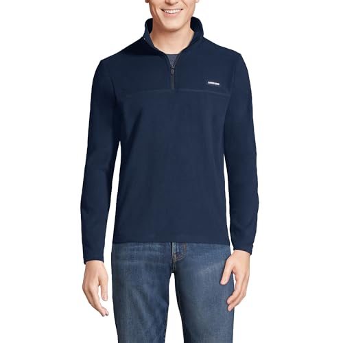 Lands' End Men's Anyweather Fleece Quarter Zip Pullover