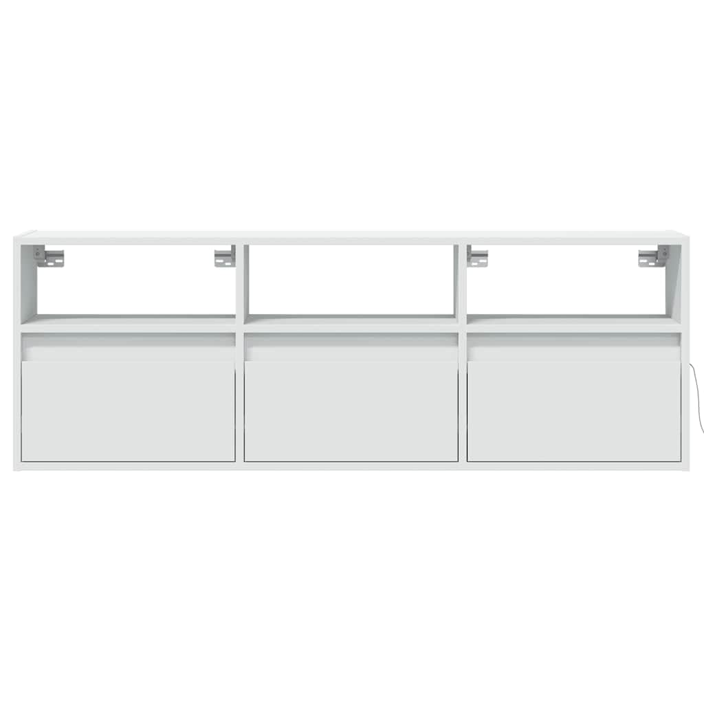 Madera resistente LED RGB para ambiente moderno Blanco 130x31x45 cm