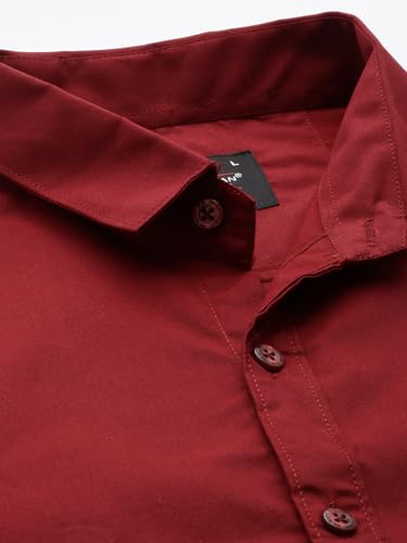 Image of Majestic Man Men's Cotton Slim Fit Solid Casual Shirt