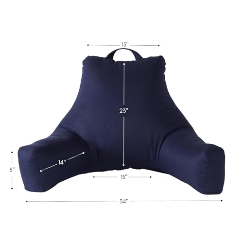 Almohada cuerpo extra grande de poliéster azul cobalto miniatura 3