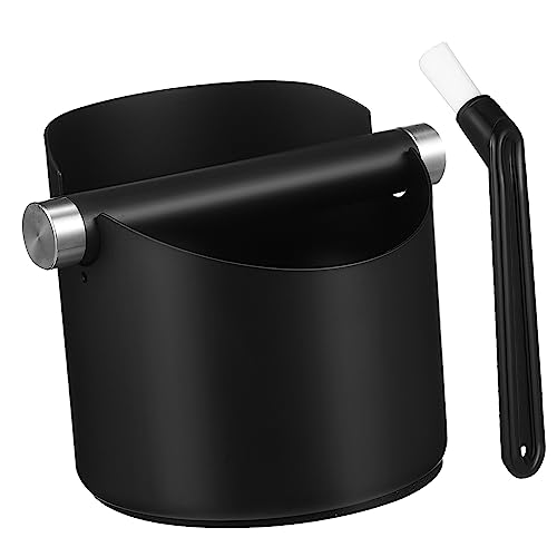 MUELODSIC Contenedor Café De Acero Inoxidable Con Barra De Golpe y Cepillo De Limpieza Accesorio Para Cafeteras Espresso y Antideslizante