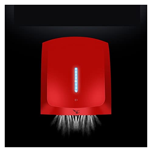Secamanos eléctrico automático en color rojo con sensor de inducción y selector de aire frío y calor 2