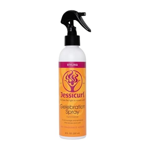 Jessicurl, Gelebration Spray, No Fragrance Added, 8 Fl oz. Curl Enhancer for Fine Hair with Flaxseed Extract, Curl Styler for Wavy Hair, Curly Hair Products Cover