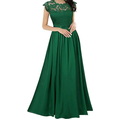 Top décontracté col en V plissé et patchwork dentelle vert amincissant