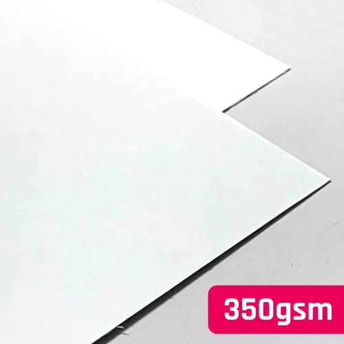 20 Blätt - 350g A4 Kartonpapier Weiß, Dickes Papier zum Drucken