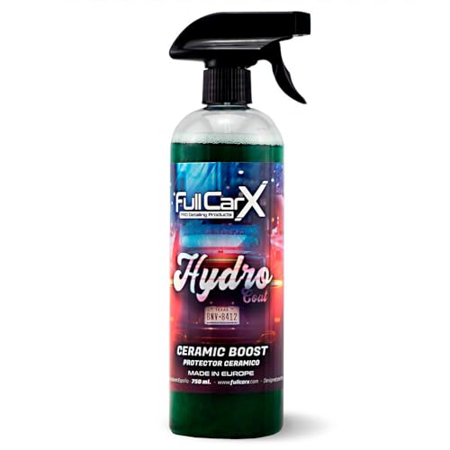 FULLCARX Hydro Coat 750ml Tratamiento Antilluvia Parabrisas Carrocería Coche, Protección Cerámica Repelente Agua, Poder Hidrofóbico Rápido, Acción Duradera, Producto Limpieza Detailing Profesional