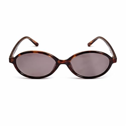 Óculos de Sol Miu Retrô Oval Feminino, Proteção UV400, Estilo Luxo, Blogueira (Onça/Espelhada)
