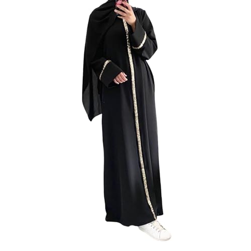 Boheme Femme Abaya Dubai Manches Balloon Robe Longue Blanche Jilbeb Musulmane De Plage Grande Taille Poche Fonctionnelle Mariage Kaftan Burquini 1 Piece Caftan...