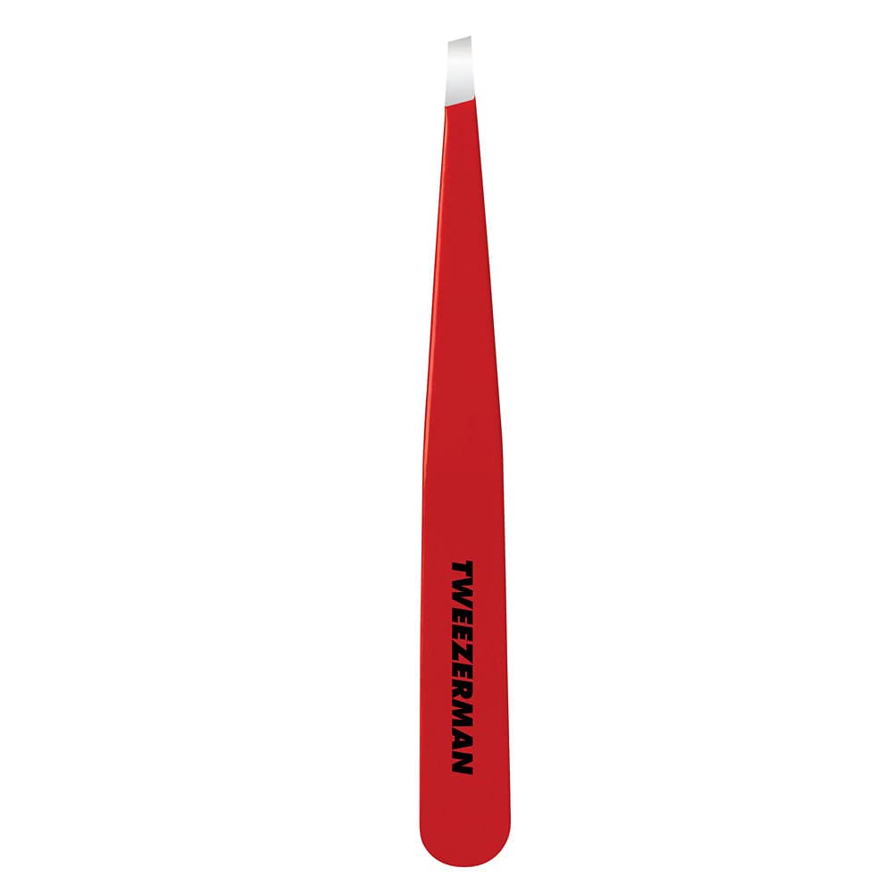 Tweezerman Stainless Steel Slant Signature Red Tweezer