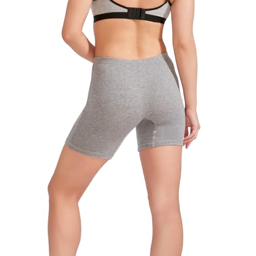 Image of Bralux Cycling Shorts for Women, Girls with Cotton Spandex Set of 3 - Multi Colour Rib Shorts