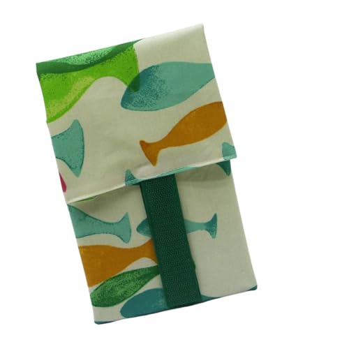 HappyEat - Bolsa Merienda Portabocadillos Peces Unisex Color: Verde