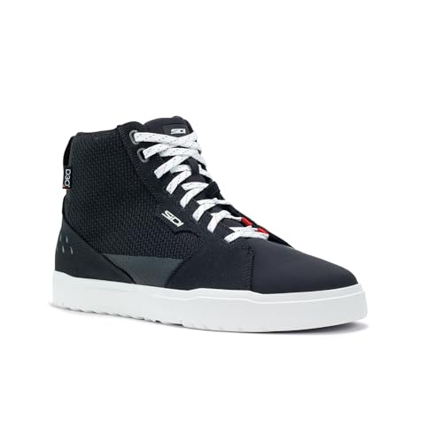 Sidi Arx Air Urban - Zapatos de moto, Negro Blanco, 47.5 EU