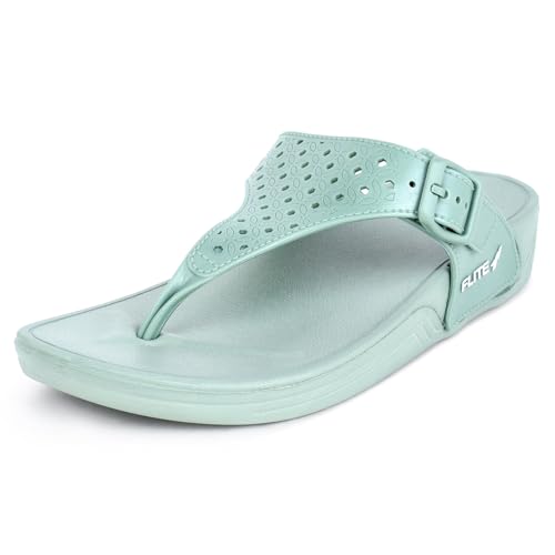 flite Daily Use Slippers For Women/Bathroom Slippers/Home Slippers/All Day Wear Fl-430 (Pista, Numeric_6)