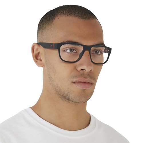 Image of Armani Exchange mens Ax3102u Universal Fit Square Prescription Eyewear Frames