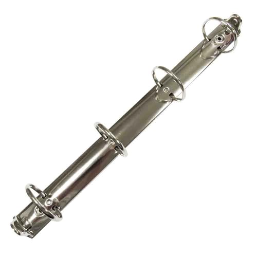 A4 リング バインダー 金具 4穴 立テコ【TRA4-4H-38R】26mm×309mm リング内径38mm 鉄 ニッケル鍍金 シルバー 1本入り 背無しタイプ 大容量ファイル収納 大きいリング