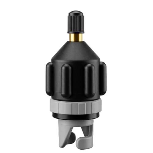 HEYTUR Inflatable Boat SUP Pump Adaptor Standard Schrader Conventional Air Pump Air Valve Adapter Spoke Plate Attachment(Black)
