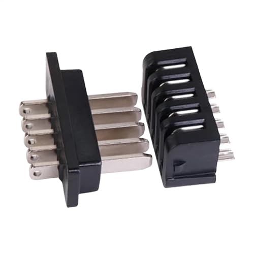 Genérico Battery Connector, Power Plug, Box Discharge, Cycling Support, Case Plug For Replacement 2X 5-Pin Male and Female, Heavy-Duty Shock, Reducing Downtime, 1 Pair
