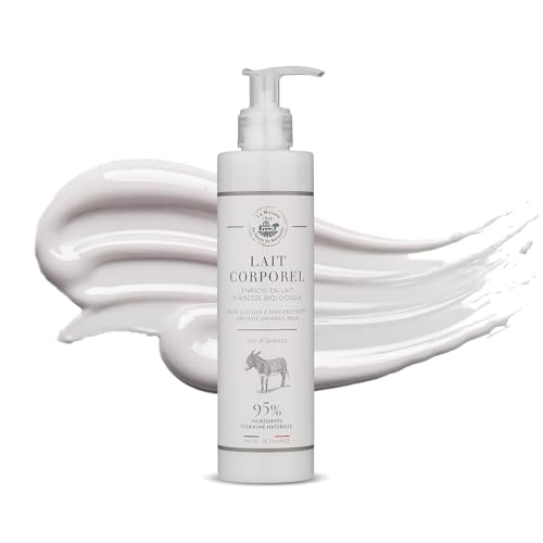 Lait corps - Lait d'ânesse Bio - 95% d'ingrédients d'origine naturelle - Fabriqué en Provence - Apaisant et régénérant pour la Peau - 95%