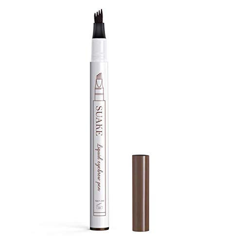 Eyebrow Tattoo Pen,Microblading Eyebrow Pencil with Four Micro-Fork Tip Applicator,Long Lasting, Waterproof & Smudge-Proof Microblade Eyebrow Pen Creates Natural Looking Brows Effortlessly