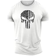 Elevate your workouts with our Skull USA Flag Gym T-Shirt. Designed with comfort and style in mind, our Graphic Gym T-Shirt range offers a variety of unique graphic designs that will make a statement during your workout. The snug fit around the arms ...