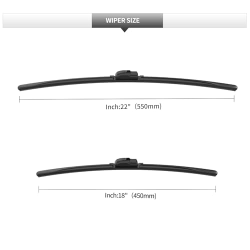 GARDIMU Replacement for Cadillac CT4 2020 2021 2022 2023 2024 2025 Windshield Wiper Blades, 2 Pieces of Car Front Window Wiper Blades by GARDIMU - Image 3