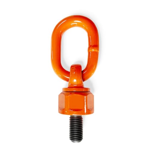 1 Pcs Eye Bolt M42 x 63 Max Load 13 Tons Metric Thread Universal Swivel Hoist Rings 360°Rotation Made of Alloy Steel, Tensile Strength > 1080MPa
