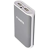 VARTA 6000mAh portable Powerpack Powerbank (2 USB Ausgängen, 1,0 A und 2,4 A und LED Leuchtfunktion - optimal für iPhone, iPad, iPod, Samsung Galaxy und weitere, inkl. 50cm Micro, USB Kabel) VARTA 6000mAh portable Powerpack Powerbank (2 USB Ausgängen, 1,0 A und 2,4 A und LED Leuchtfunktion - optimal für iPhone, iPad, iPod, Samsung Galaxy und weitere, inkl. 50cm Micro, USB Kabel)