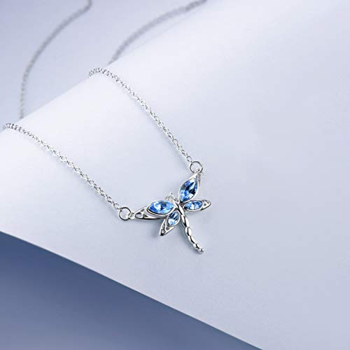 AOBOCO-Dragonfly-Necklace-Sterling-Silver-Crystal-BirthstoneDragonfly-Jewelry-Gifts - DumpADate.com