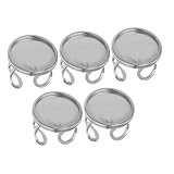 BCOATH 5 Stück Teiliges Verstellbares Edelstahl Ring Runde Offene DIY Ringschiene mit Innenmaß Glatte Oberfläche Leichte Ringbasis für Individuelle Schmuckgestaltung Komfortabel und
