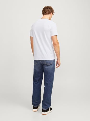 JACK & JONES Herren T-Shirt 3er-Pack – Einfarbig – V-Ausschnitt, Regular Fit – Baumwollmix, bequem & pflegeleicht – Größe: XXL – Farbe: Weiß – Ansicht 2
