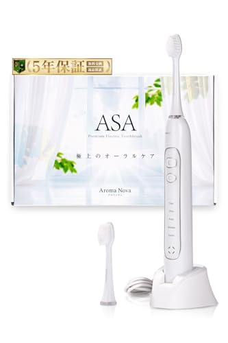電動歯ブラシ AromaNova (ASA 白, 本体+替えブラシ)