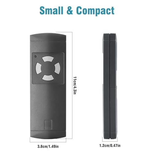 RUIZHI 40,685MHz Garagentoröffner, 2 Stück Ersatz Fernbedienung Garagentor Kompatibel mit Hörmann Handsender 40,685MHz HS2-40,HS4-40,HSE2-40,HSE4-40, HSM2-40,HSM4-40 Fernbedienung
